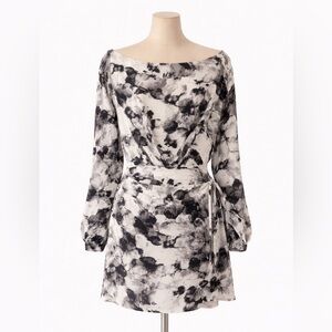 Forever 21 Black and White Tie-Dye Dress